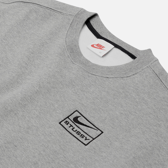Мужская толстовка Nike x Stussy NRG Crew Fleece Dark Grey Heather