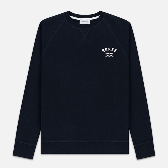 Мужская толстовка Norse Projects Ketel Ivy Wave Logo Dark Navy