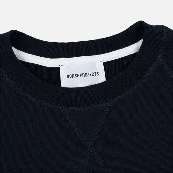 Мужская толстовка Norse Projects Ketel Ivy Wave Logo Dark Navy
