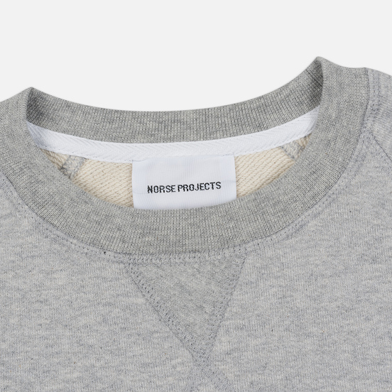 Мужская толстовка Norse Projects Ketel Ivy Wave Logo Light Grey Melange