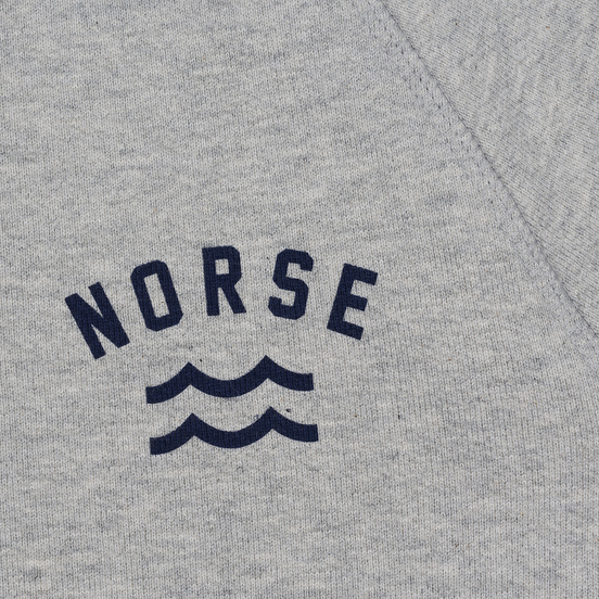 Мужская толстовка Norse Projects Ketel Ivy Wave Logo Light Grey Melange