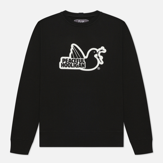 Мужская толстовка Peaceful Hooligan Outline Dove Black
