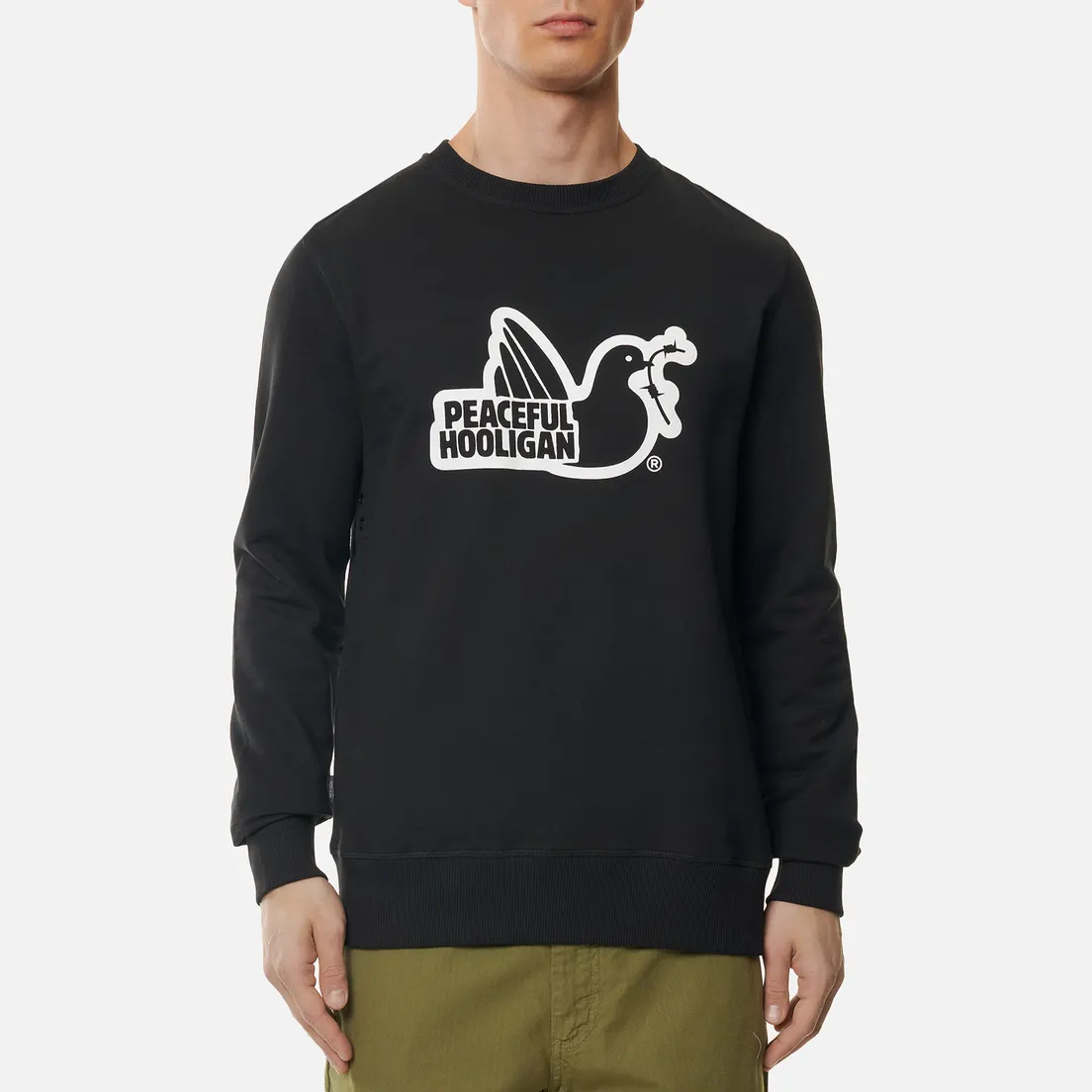 Peaceful Hooligan Мужская толстовка Outline Dove Crew Neck