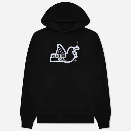 Мужская толстовка Peaceful Hooligan Outline Dove Hoodie, цвет чёрный, размер XXL