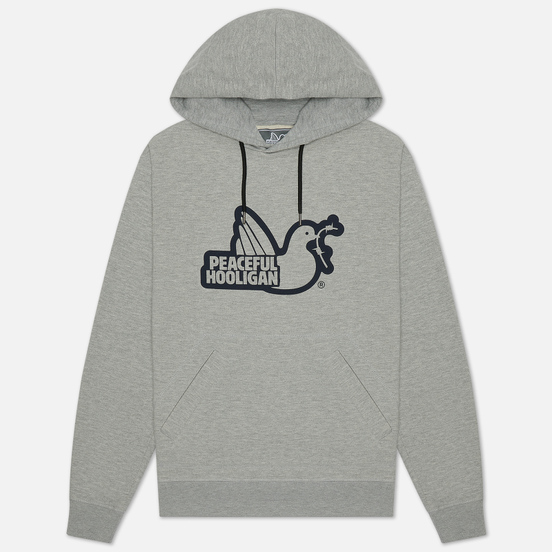 Мужская толстовка Peaceful Hooligan Outline Dove Hoodie Marl Grey