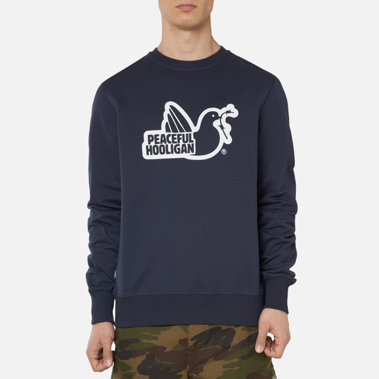Мужская толстовка Peaceful Hooligan Outline Dove Navy/White Print