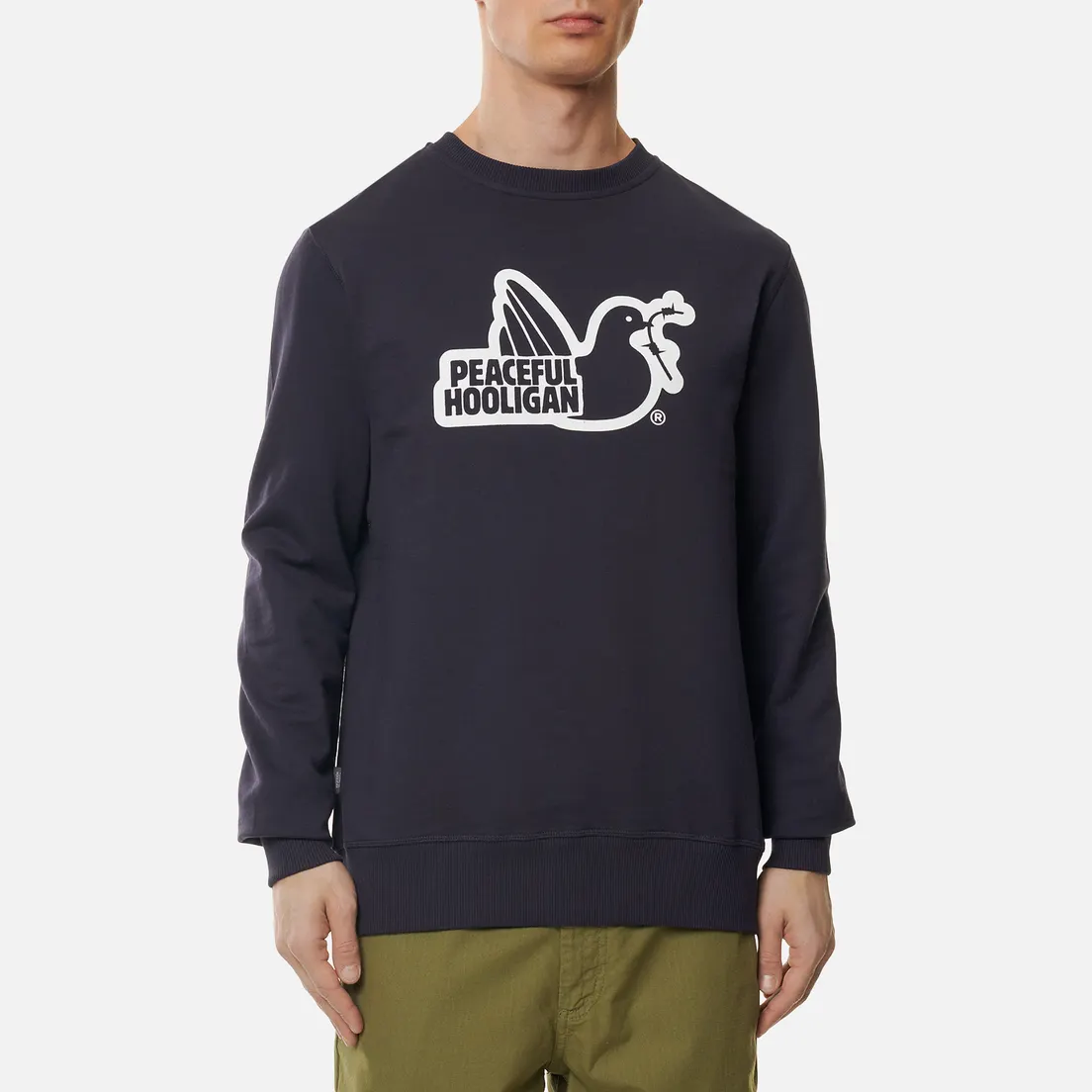 Peaceful Hooligan Мужская толстовка Outline Dove Crew Neck