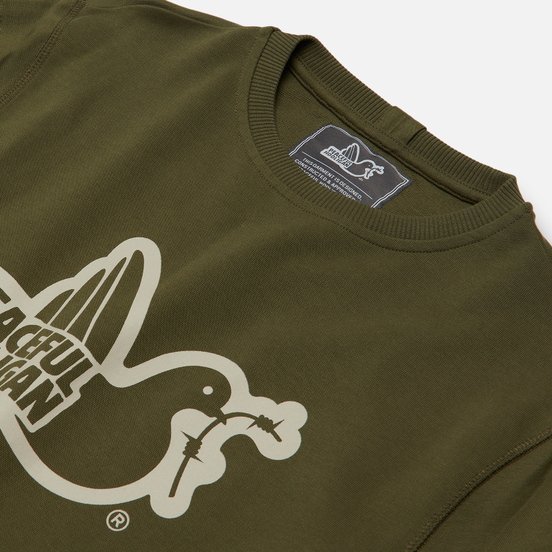 Мужская толстовка Peaceful Hooligan Outline Dove Olive