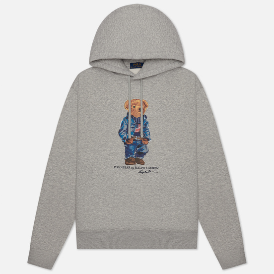 Мужская толстовка Polo Ralph Lauren American Bear Magic Fleece Hoodie Andover Heather