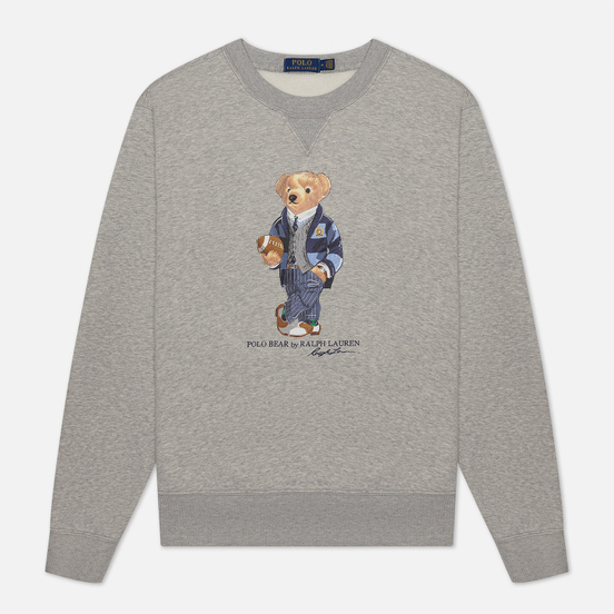 Мужская толстовка Polo Ralph Lauren Bear Ready Play Football In Polo Style Andover Heather