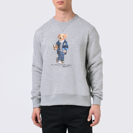 Мужская толстовка Polo Ralph Lauren Bear Ready Play Football In Polo Style Andover Heather