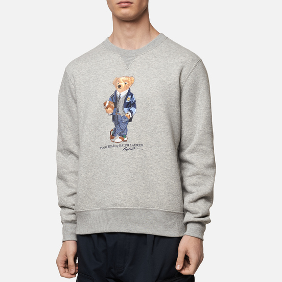 Мужская толстовка Polo Ralph Lauren Bear Ready Play Football In Polo Style Andover Heather
