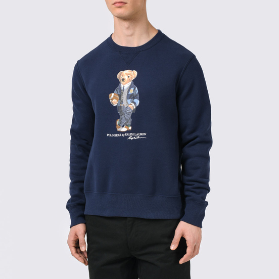 Мужская толстовка Polo Ralph Lauren Bear Ready Play Football In Polo Style Cruise Navy