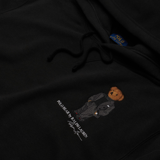 Мужская толстовка Polo Ralph Lauren Embroidered Bear Magic Fleece Hoodie Black