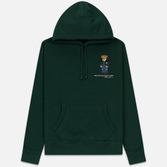 Мужская толстовка Polo Ralph Lauren Embroidered Bear Magic Fleece Hoodie College Green
