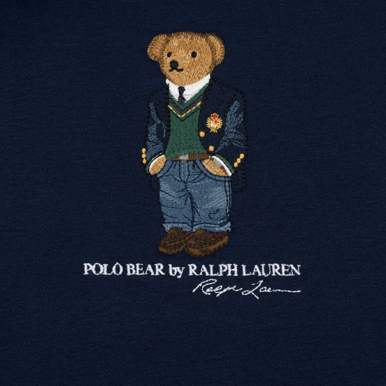 Мужская толстовка Polo Ralph Lauren Embroidered Bear Magic Fleece Hoodie Cruise Navy