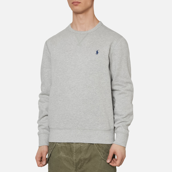 Мужская толстовка Polo Ralph Lauren Embroidered Pony Fleece Crew Neck Andover Heather