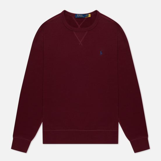 Мужская толстовка Polo Ralph Lauren Embroidered Pony Fleece Crew Neck Classic Wine