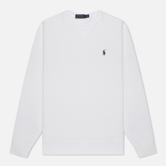 Мужская толстовка Polo Ralph Lauren Embroidered Pony Fleece Crew Neck White