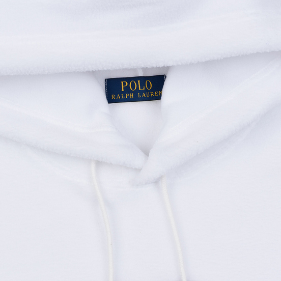 Мужская толстовка Polo Ralph Lauren Embroidery Flag Patch U.S.A. Hoodie White