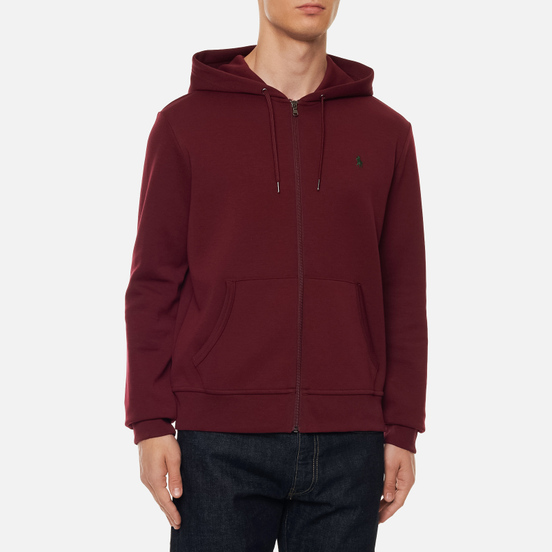 Мужская толстовка Polo Ralph Lauren Full Zip Hoodie Burgundy