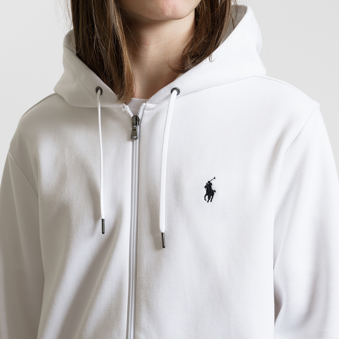 Polo ralph lauren white hoodie sale