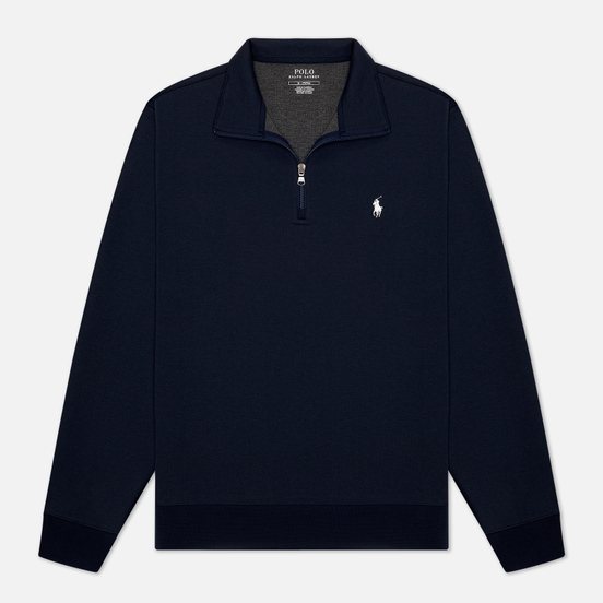 Мужская толстовка Polo Ralph Lauren Half Zip Double Knit Tech Aviator Navy/White