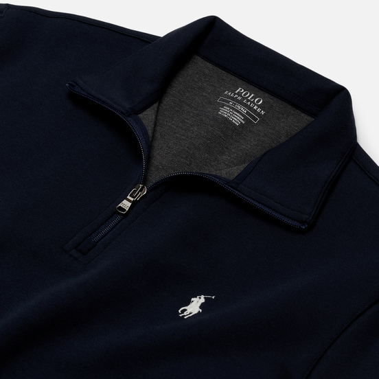 Мужская толстовка Polo Ralph Lauren Half Zip Double Knit Tech Aviator Navy/White