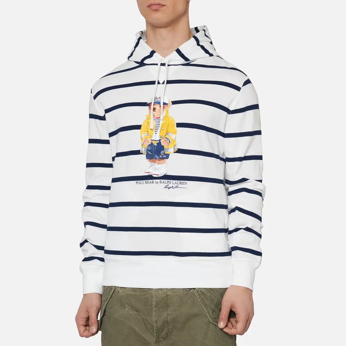 Polo Ralph Lauren Мужская толстовка Iconic Polo Bear Sporting CP-93 Stripe Hoodie
