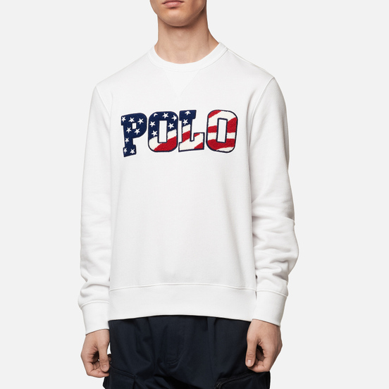 Мужская толстовка Polo Ralph Lauren Logo Americana Inspired White