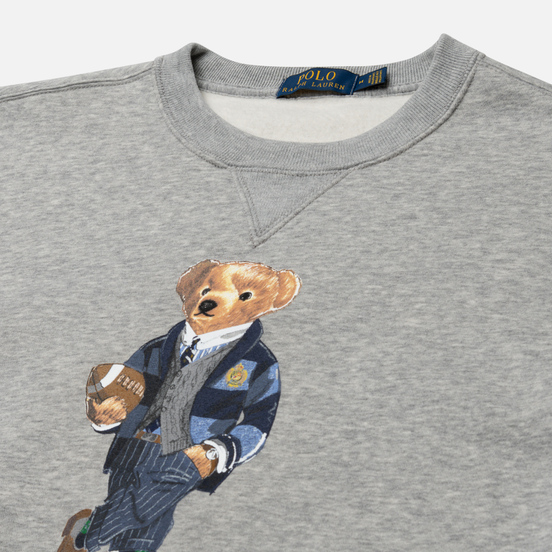 Мужская толстовка Polo Ralph Lauren Bear Ready Play Football In Polo Style Andover Heather
