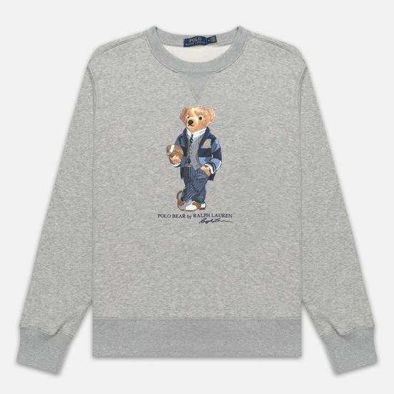 Мужская толстовка Polo Ralph Lauren Bear Ready Play Football In Polo Style Andover Heather