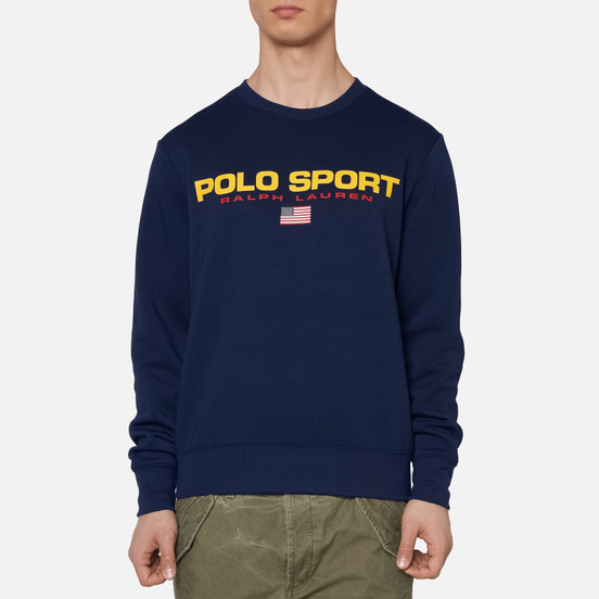 Мужская толстовка Polo Ralph Lauren Polo Sport Crew Neck Neon Fleece Cruise Navy