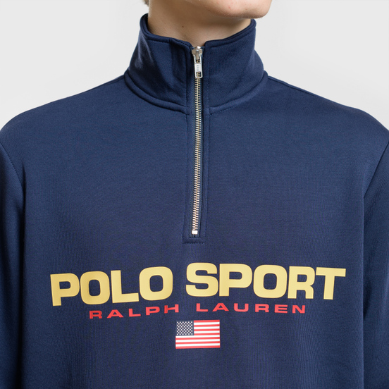 Мужская толстовка Polo Ralph Lauren Polo Sport Half Zip Cruise Navy
