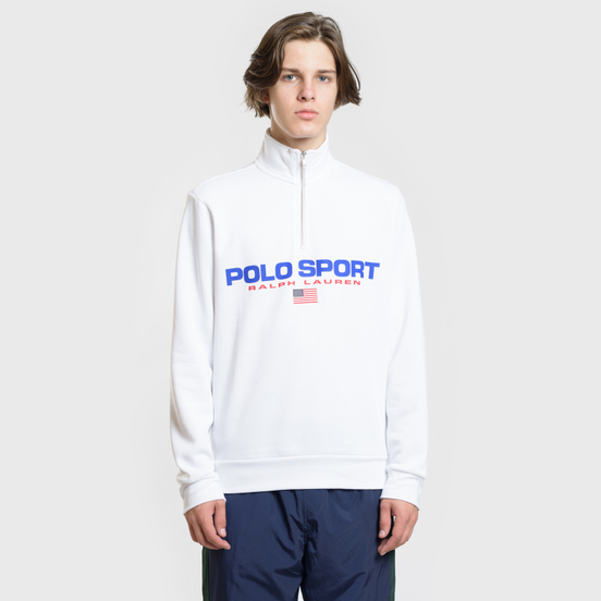 Мужская толстовка Polo Ralph Lauren Polo Sport Half Zip White