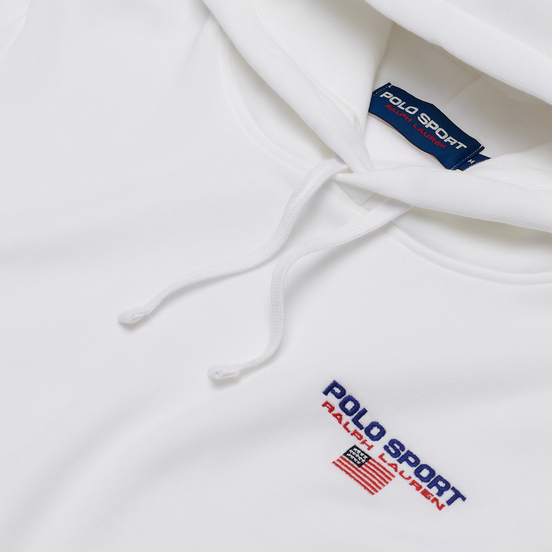 Мужская толстовка Polo Ralph Lauren Polo Sport Hoodie Neon Fleece White