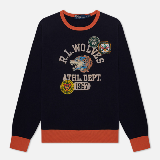 Мужская толстовка Polo Ralph Lauren R.L. Wolves Vintage Fleece Dark Cobalt