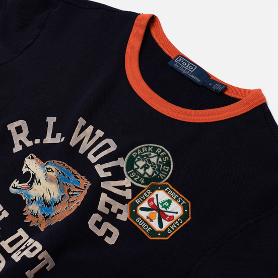 Мужская толстовка Polo Ralph Lauren R.L. Wolves Vintage Fleece Dark Cobalt