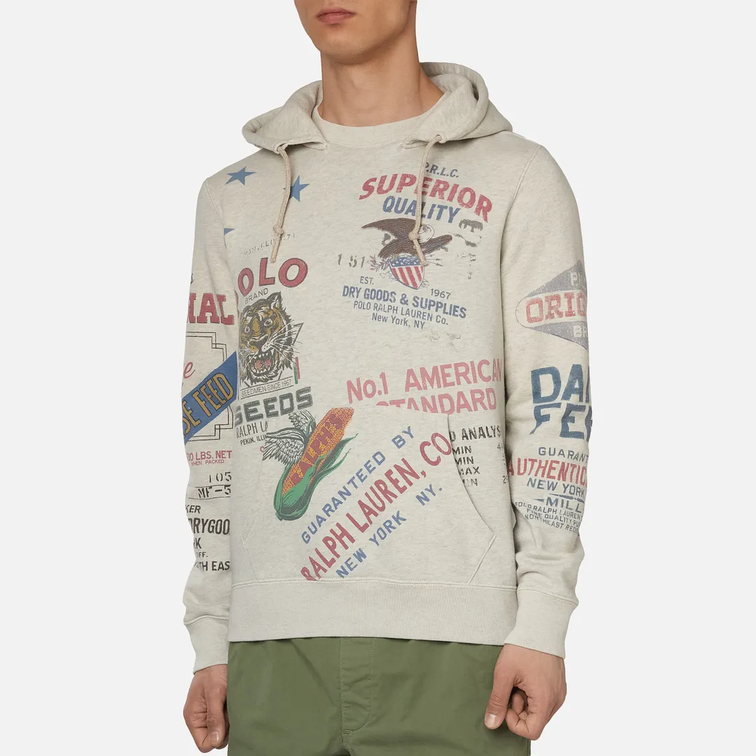 Polo Ralph Lauren Мужская толстовка Saranac Lake Graphic Vintage Fleece Hoodie