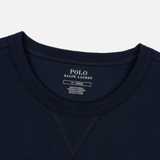 Мужская толстовка Polo Ralph Lauren Signature Embroidered Big Pony Crew Neck Aviator Navy