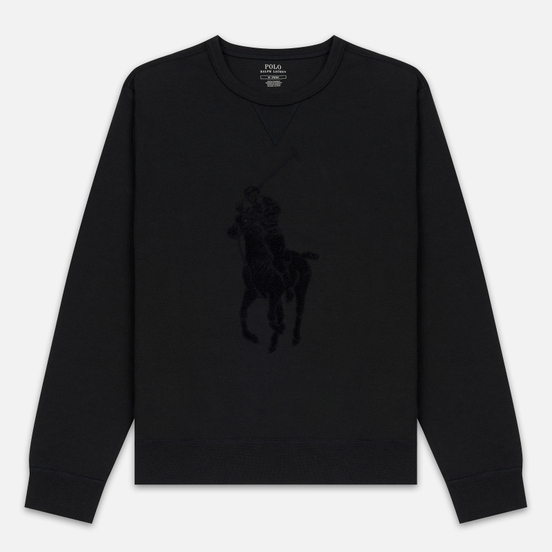 Мужская толстовка Polo Ralph Lauren Signature Embroidered Big Pony Crew Neck Black