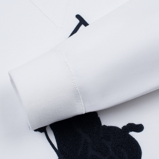 Мужская толстовка Polo Ralph Lauren Signature Embroidered Big Pony Crew Neck White/Navy