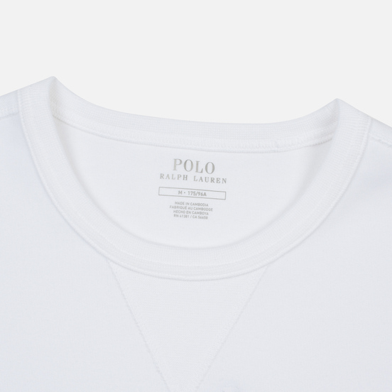 Мужская толстовка Polo Ralph Lauren Signature Embroidered Big Pony Crew Neck White/Navy