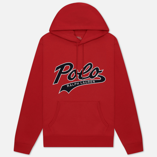 Мужская толстовка Polo Ralph Lauren Signature Logo Sporty Style Hoodie Red