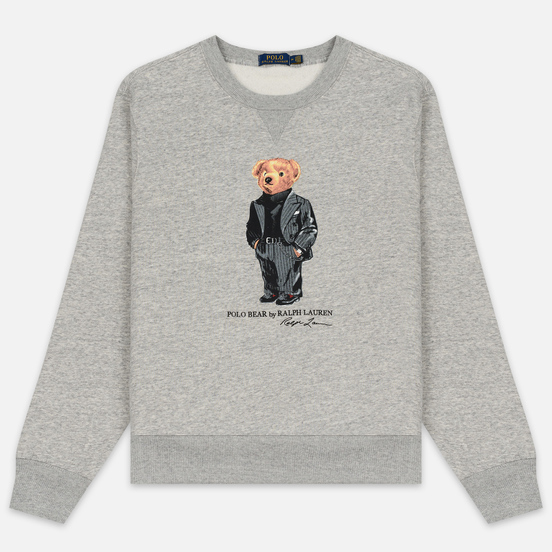 Мужская толстовка Polo Ralph Lauren Suit Bear Fleece Stadium Pepper Heather