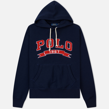 Мужская толстовка Polo Ralph Lauren Varsity Applique Logo Hoodie Cruise Navy