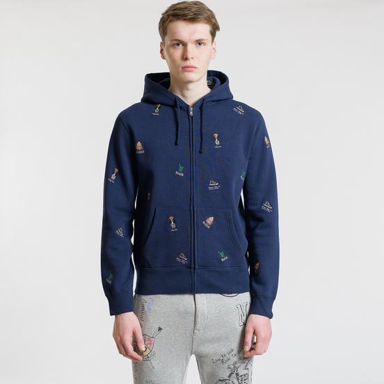 Мужская толстовка Polo Ralph Lauren Vintage Print Bear Hoodie Newport Navy