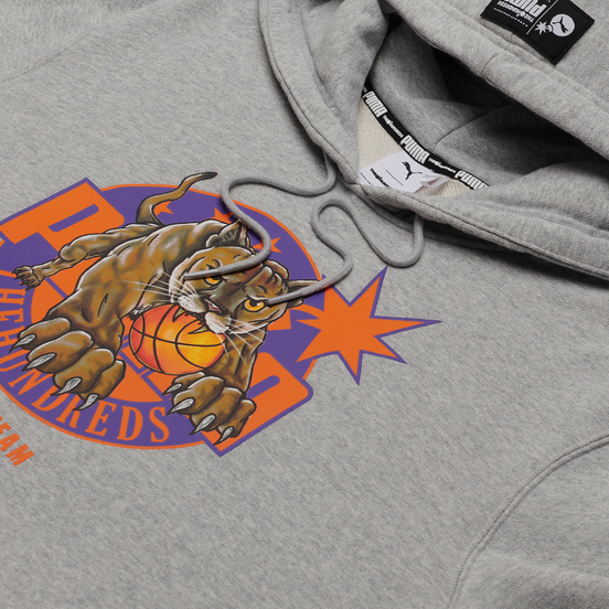 Мужская толстовка Puma x The Hundreds Print Hoodie Light Gray Heather