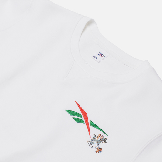 Мужская толстовка Reebok x Tom & Jerry Oversize Crew Neck White
