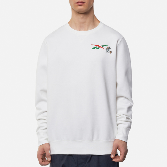 Мужская толстовка Reebok x Tom & Jerry Oversize Crew Neck White
